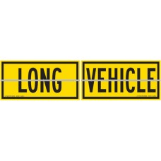 LONG VEHICLE Hinged 2 Piece 600 x 300mm Class 2 Reflective Sign - Aluminium Plate